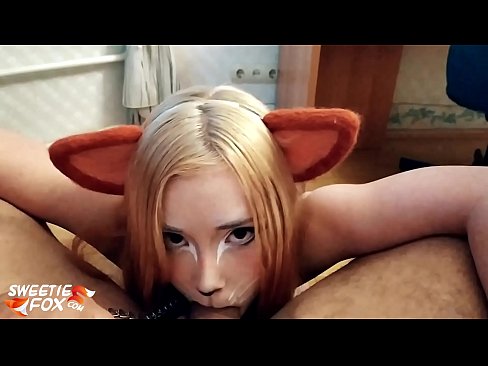 ❤️ Kitsune inomedza mboro uye nekukandira mumuromo make ❤️  ❌